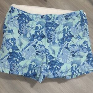 Columbia Blue Leaf Print Men's Shorts